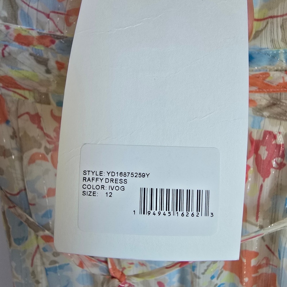 LIKELY NEW Raffy Ivory Pastel Floral Ruffle Tie Waist Maxi Dress SZ 12 Coquette - Picture 9 of 11